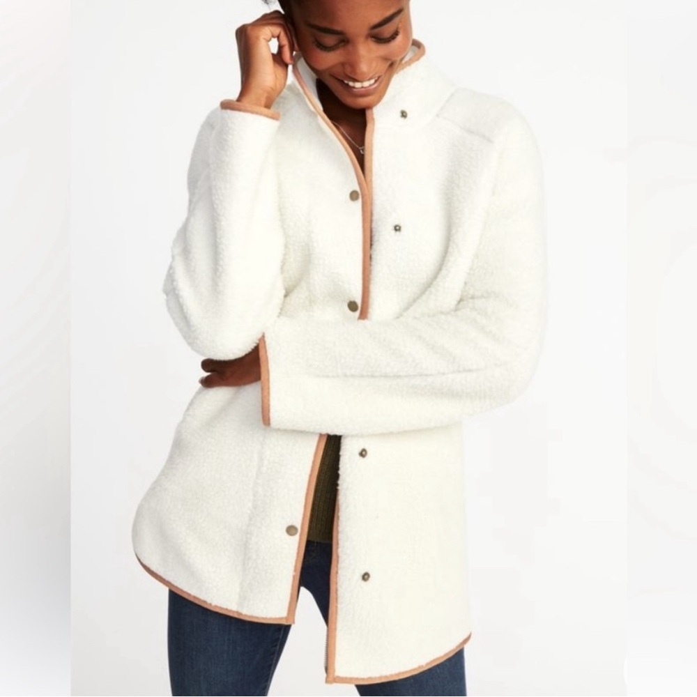 Old Navy Sherpa a suede jacket